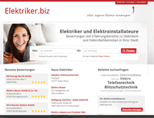 Tablet Screenshot of elektriker.biz